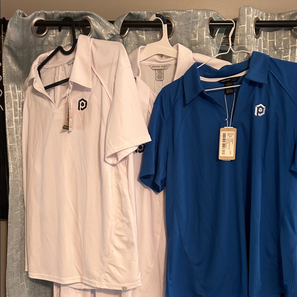 Women's   Blue and White  Golf Polo Set of 4